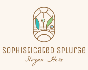 Organic Farm Stained Glass logo design