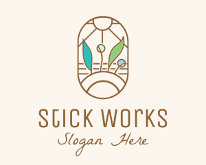 Organic Farm Stained Glass logo design