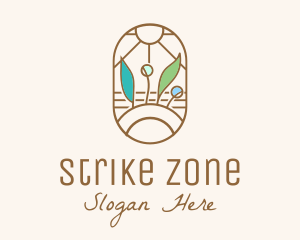 Organic Farm Stained Glass logo design