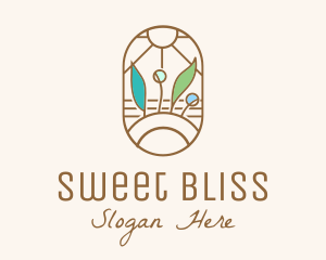 Organic Farm Stained Glass logo design