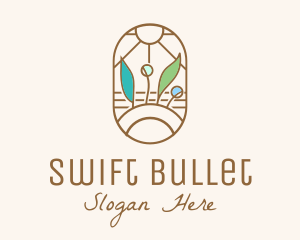 Organic Farm Stained Glass logo design