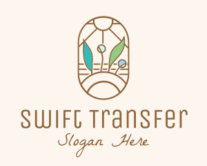 Organic Farm Stained Glass logo design