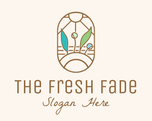 Organic Farm Stained Glass logo design