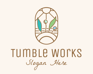 Organic Farm Stained Glass logo design