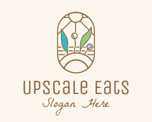 Organic Farm Stained Glass logo design