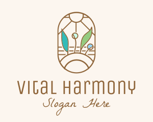 Organic Farm Stained Glass logo design