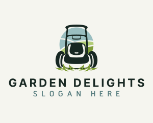 Landscaping Lawn Mower logo design