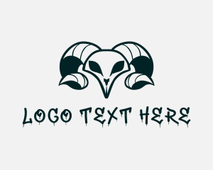 Punk Ram Skull logo