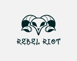 Punk Ram Skull logo
