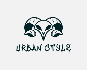 Punk Ram Skull logo
