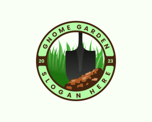 Shovel Gardening Landscaping logo design