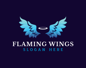 Wing Halo Angel logo design