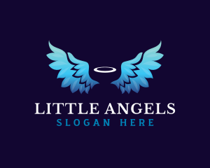 Wing Halo Angel logo design