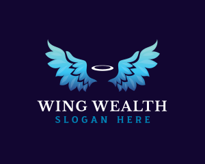 Wing Halo Angel logo design