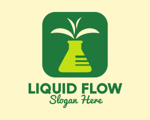 Test Tube Leaf Application logo design