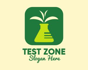 Test Tube Leaf Application logo design