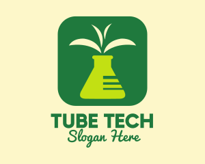 Test Tube Leaf Application logo design