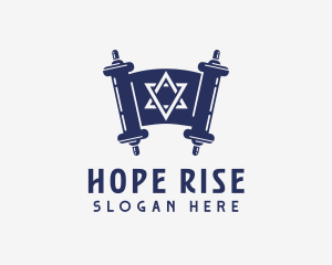Jewish Torah Scroll logo