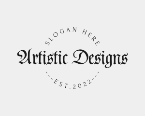 Gothic Tattoo  Artist logo design