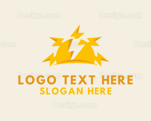 Sun Lightning Bolt Logo