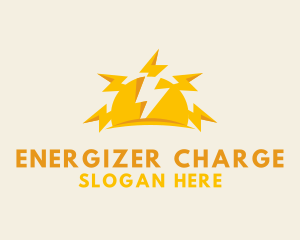 Sun Lightning Bolt logo design