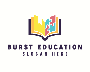 Educational Puzzle Book logo design