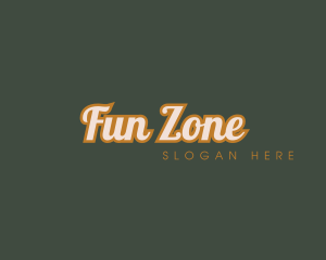 Retro Cursive Business logo design