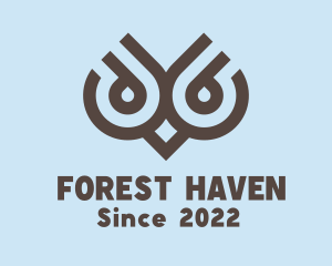 Forest Owl Bird logo design