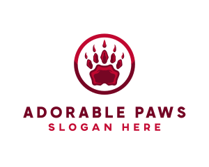 Wild Predator Paw logo design