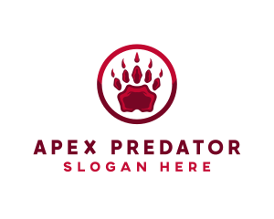 Wild Predator Paw logo design