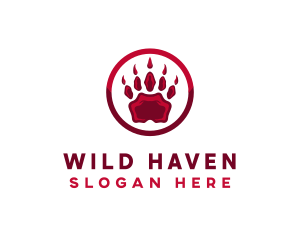 Wild Predator Paw logo design