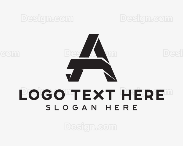 Creative Origami Letter A Logo