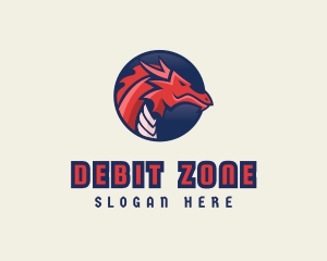 Dragon Mythical Creature Gaming logo design