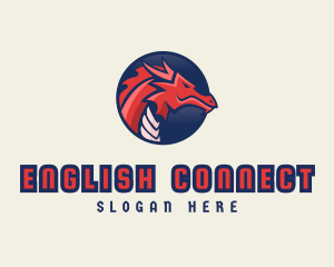 Dragon Mythical Creature Gaming logo design