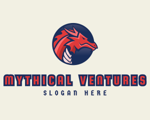 Dragon Mythical Creature Gaming logo