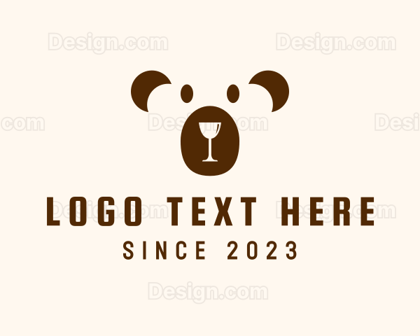 Wine Glass Bear Logo