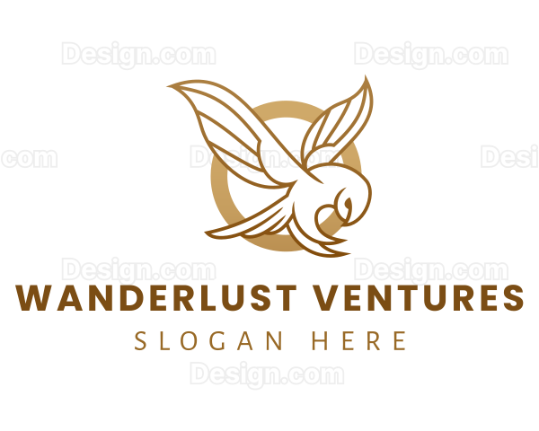 Luxury Gold Owl Logo