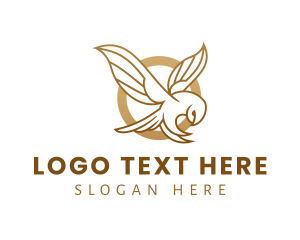 Luxury Gold Owl logo