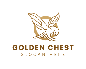 Luxury Gold Owl logo design