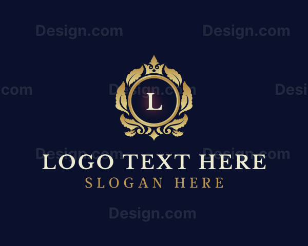 Luxury Crown Leaf Logo