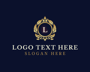 Luxury Crown Leaf logo