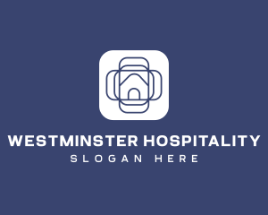 Hospital House Cross logo design