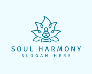 Yoga Spiritual Meditation logo design