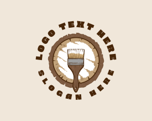 Wood Paint Brush logo