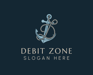 Marine Anchor Rope Letter D logo design