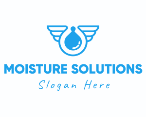 Liquid Sanitizer Wings logo design