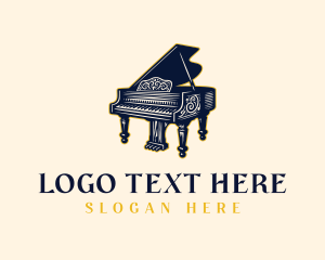 Piano Music Instrument logo