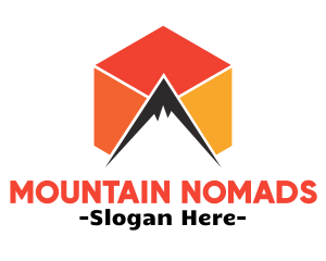 Mountain Peak Cube logo design