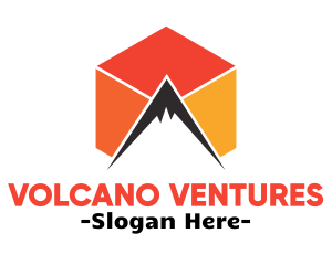 Mountain Peak Cube logo design