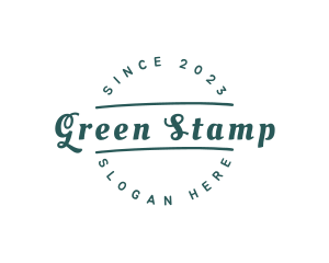 Green Handwritten Business logo design